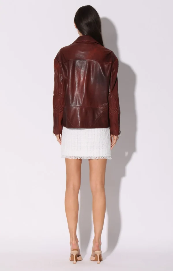 Walter Baker Alexa Jacket, Redwood-Leather>Women Jackets