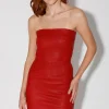 Walter Baker Alexis Dress, Red-Stretch Leather>Women Leather