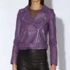 Walter Baker Allison Jacket, Amethyst-Leather>Women Jackets