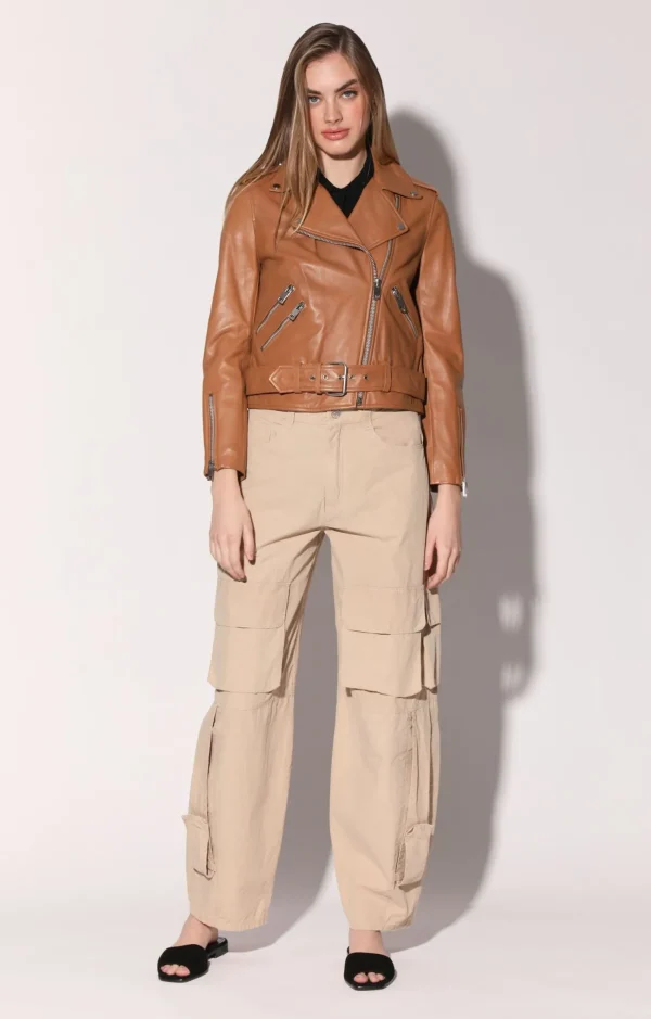 Walter Baker Allison Jacket, Camel-Leather>Women Jackets