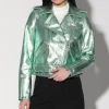 Walter Baker Allison Jacket, Mint Metallic-Leather>Women Jackets