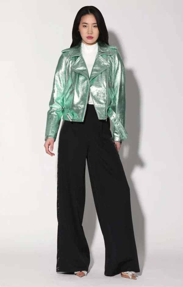 Walter Baker Allison Jacket, Mint Metallic-Leather>Women Leather