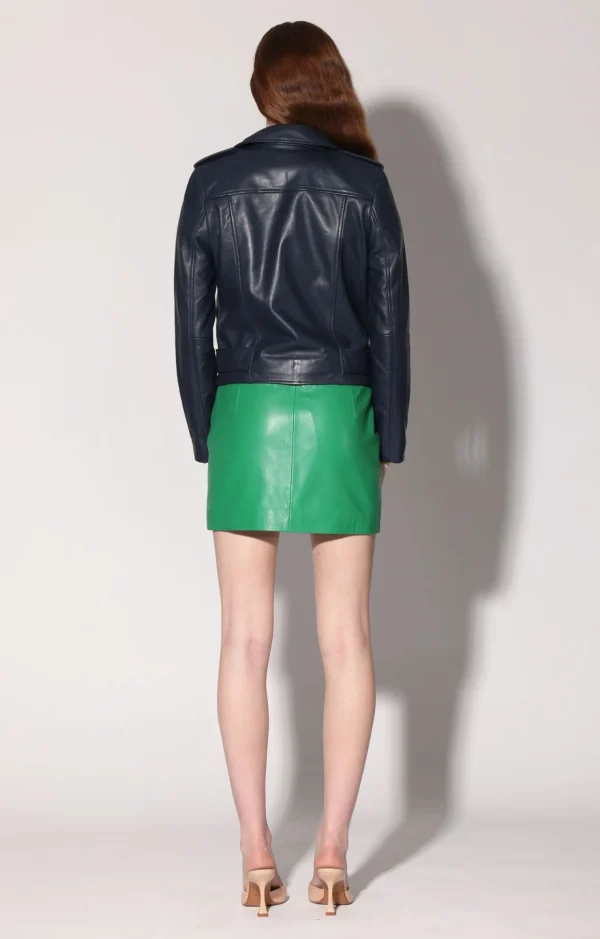 Walter Baker Allison Jacket, Navy-Leather>Women Leather