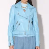 Walter Baker Allison Jacket, Sky Blue-Leather>Women Leather