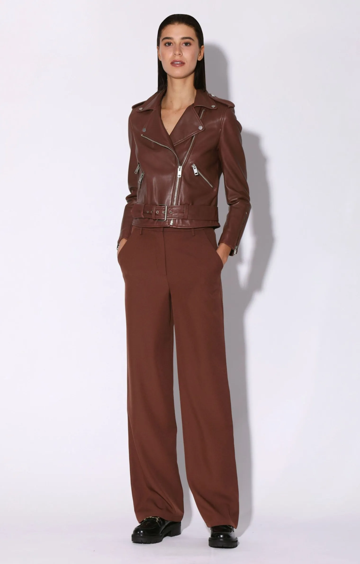 allison_jacket_walnutleat_1-1.webp Walter Baker Allison Jacket, Walnut-Leather>Women Jackets