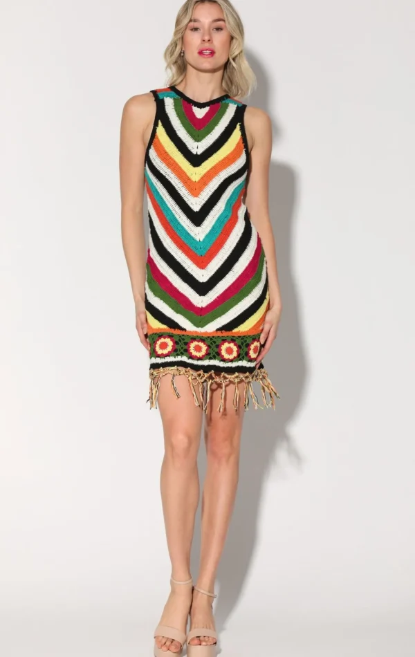 Walter Baker Amarie Dress, Rainbow Sun Crochet>Women Dresses