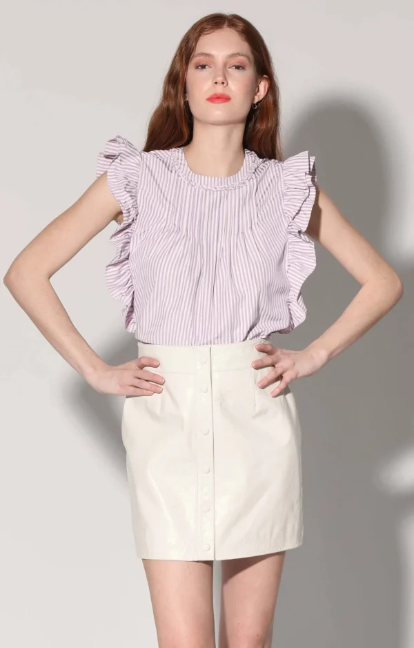 Walter Baker Amy Skirt, Oyster Patent-Leather>Women Bottoms