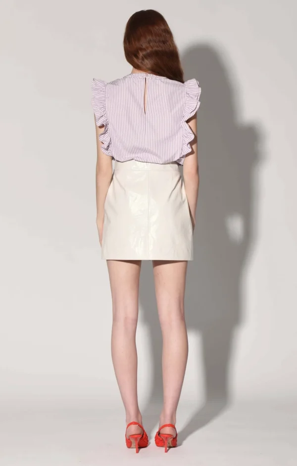 Walter Baker Amy Skirt, Oyster Patent-Leather>Women Leather