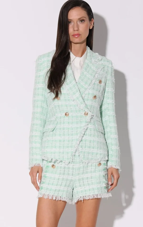 Walter Baker Annalise Blazer, Mint Tweed>Women Jackets