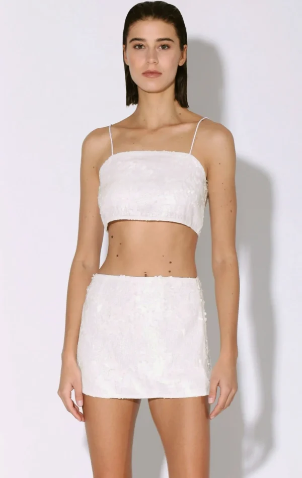 Walter Baker Audrine Top, Vanilla Cloud Sequin>Women Tops