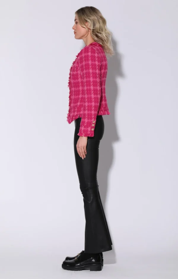 Walter Baker Brittany Jacket, Magenta Electric Tweed>Women Jackets