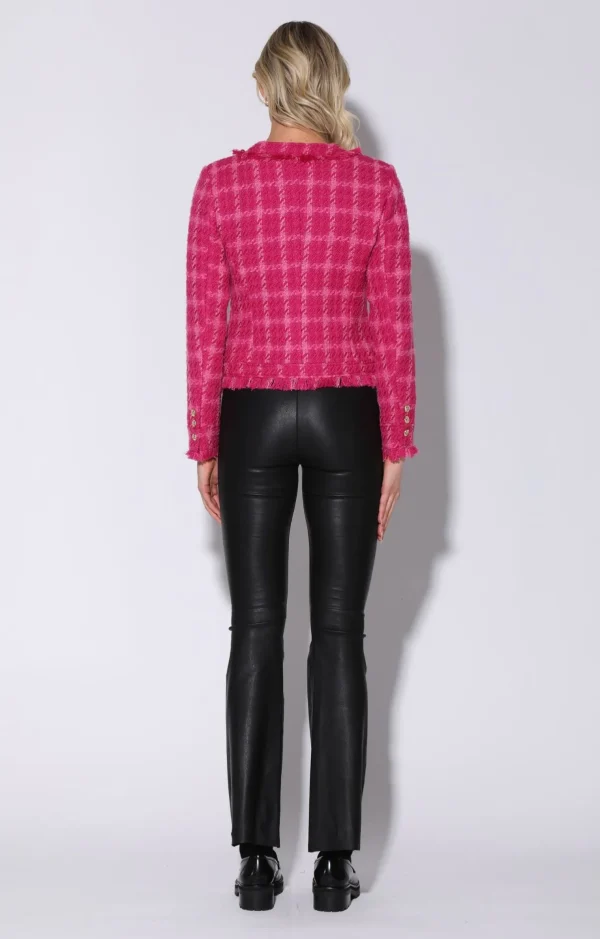 Walter Baker Brittany Jacket, Magenta Electric Tweed>Women Jackets