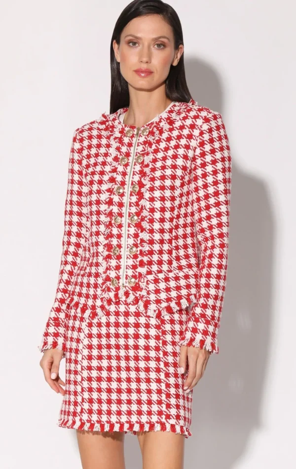 Walter Baker Brittany Jacket, Picnic Tweed Red>Women Jackets