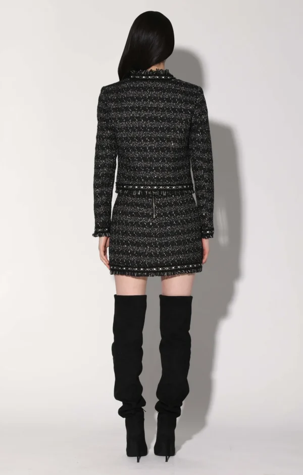 Walter Baker Carla Jacket, Tribeca Tweed Black Black>Women Jackets