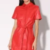 Walter Baker Chloe Dress, Scarlet-Leather>Women Leather