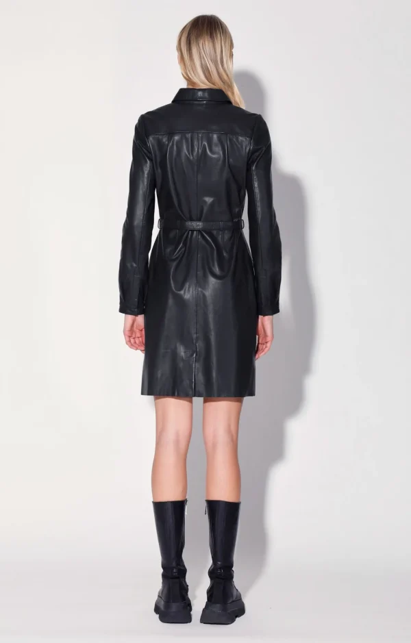 Walter Baker Clara Dress, Black-Leather>Women Dresses