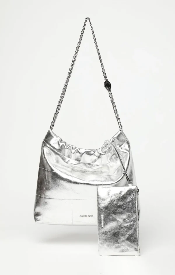 Walter Baker Cleo Shoulder, Metallic Silver>Women Handbags