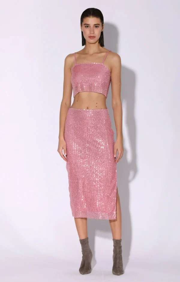 Walter Baker Crista Skirt, City Sequin Rose>Women Bottoms