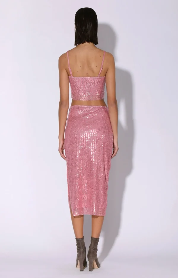 Walter Baker Crista Skirt, City Sequin Rose>Women Bottoms