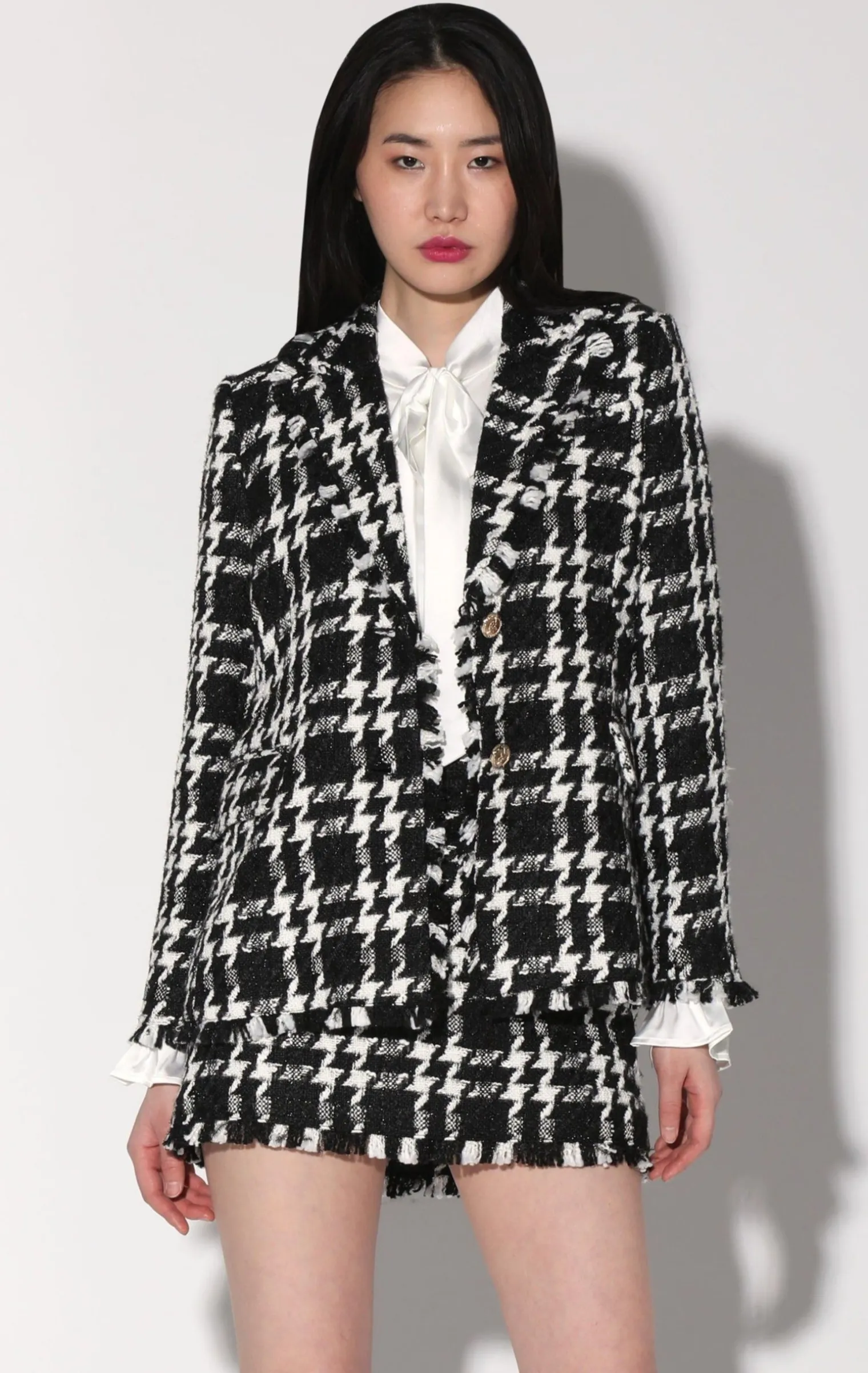 Walter Baker Damon Blazer, Heritage Tweed Black>Women Jackets