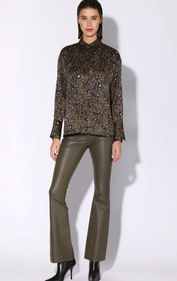 Walter Baker Delisse Top, Olive Leopard>Women Tops