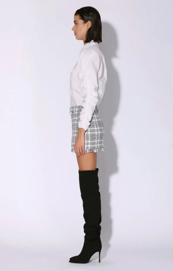 Walter Baker Della Skirt, Heritage Tweed Grey>Women Bottoms