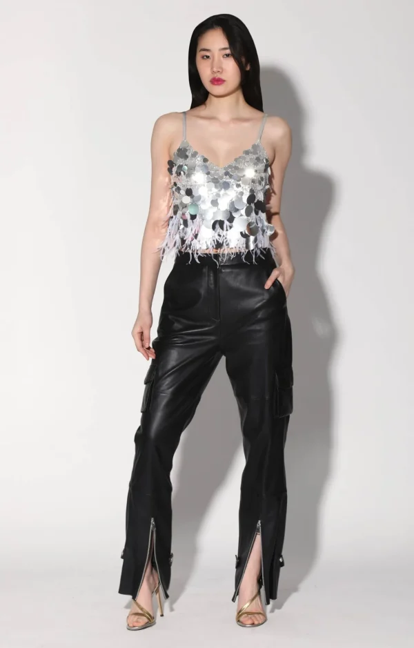 Walter Baker Dynah Top, Silver Starlet Sequin>Women Tops