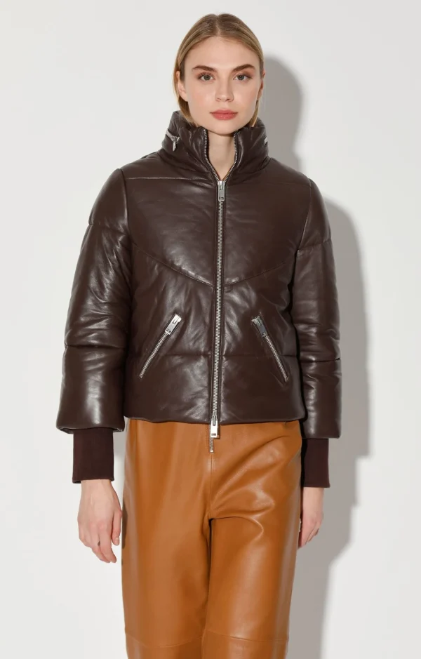 Walter Baker Edwina Jacket, Mocha-Leather>Women Jackets