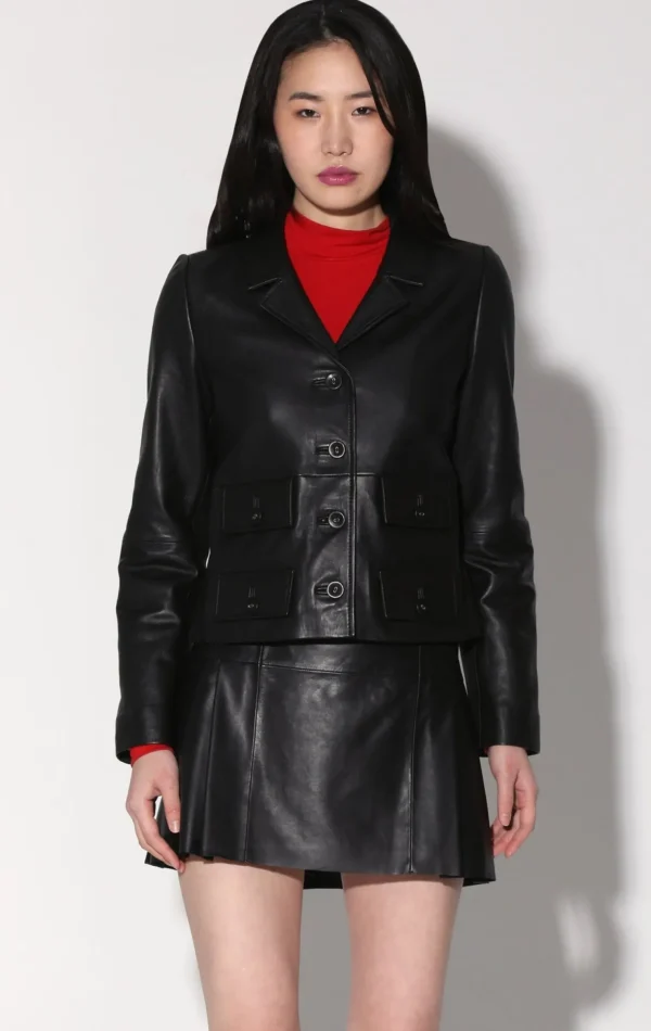 Walter Baker Estrella Jacket, Black-Leather>Women Leather