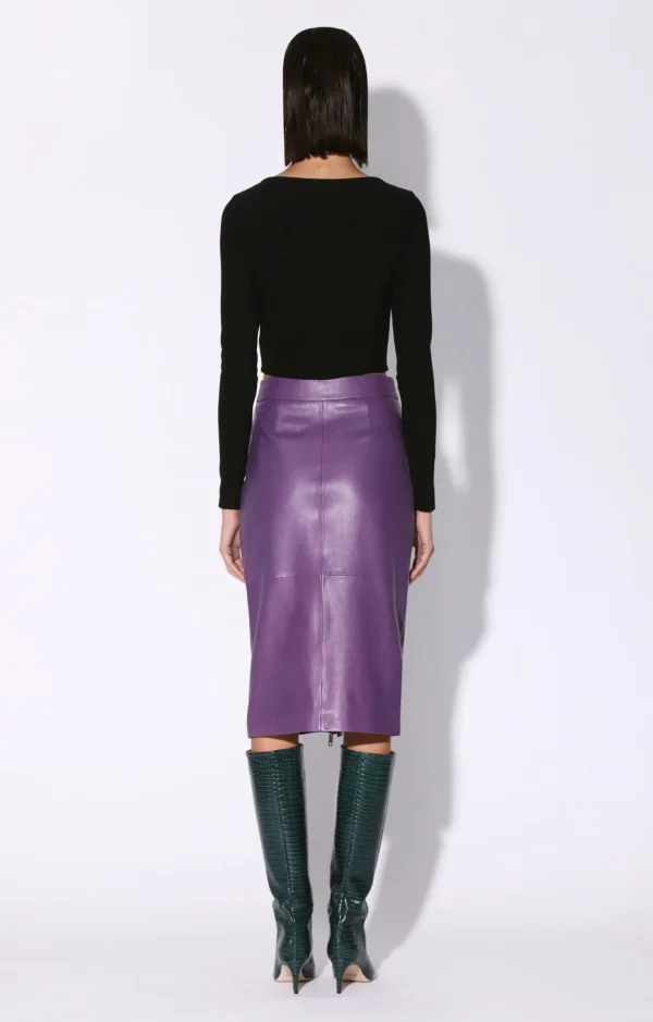 Walter Baker Galette Skirt, Amethyst-Leather>Women Leather