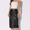 Walter Baker Galette Skirt, Black-Leather>Women Bottoms