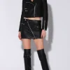 Walter Baker Gavriel Skirt, Black Napalon-Leather>Women Bottoms