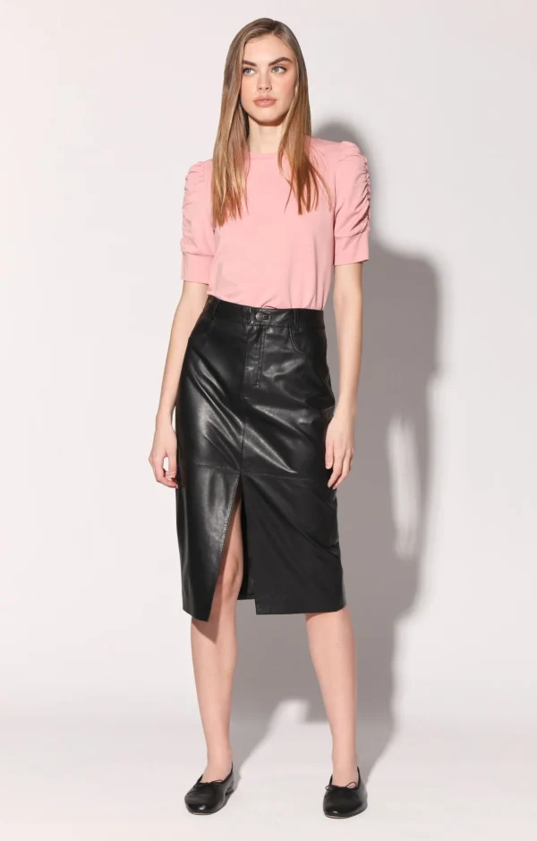 Walter Baker Glynice Skirt, Black-Leather>Women Leather