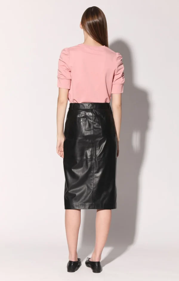 Walter Baker Glynice Skirt, Black-Leather>Women Bottoms