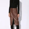 Walter Baker Glynice Skirt, Walnut-Leather>Women Bottoms