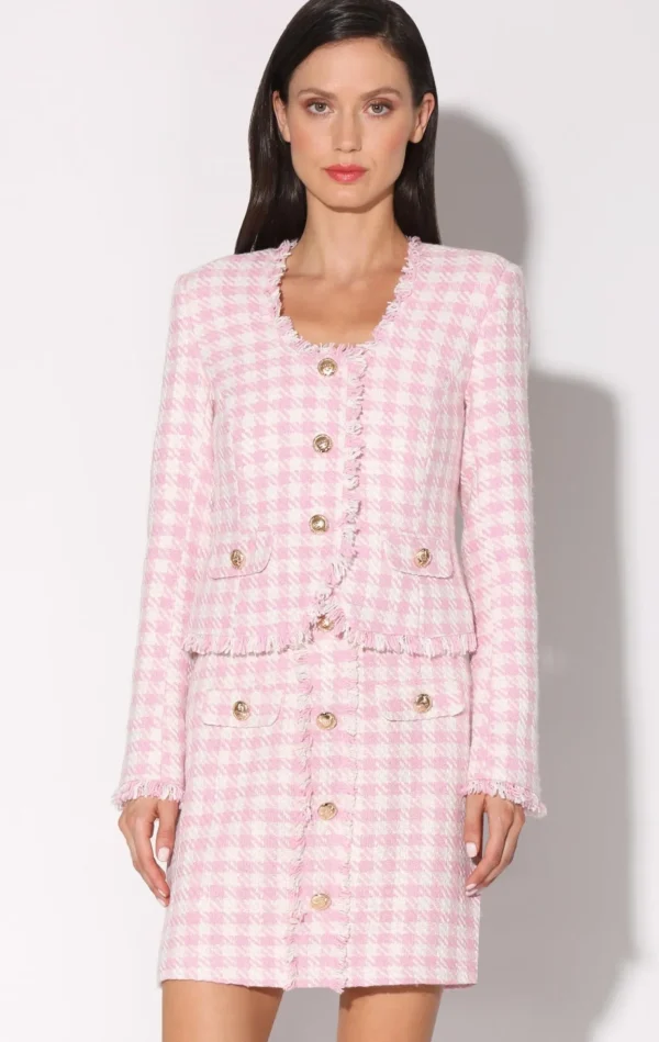 Walter Baker Inaya Jacket, Picnic Tweed Pink>Women Jackets