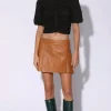 Walter Baker Izzie Skirt, Camel-Leather>Women Bottoms