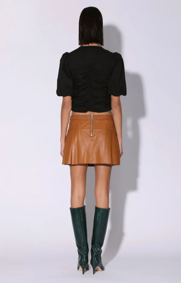 Walter Baker Izzie Skirt, Camel-Leather>Women Bottoms