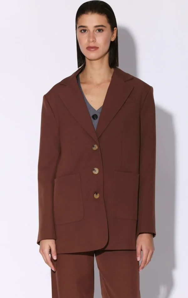 Walter Baker Jagger Blazer, Chocolate>Women Jackets