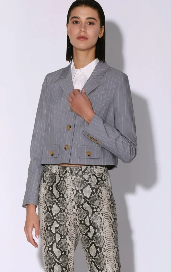 Walter Baker Javi Jacket, Heather Pin Stripe>Women Jackets