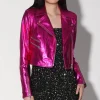 Walter Baker Jenny Jacket, Fuchsia Metallic-Leather>Women Jackets