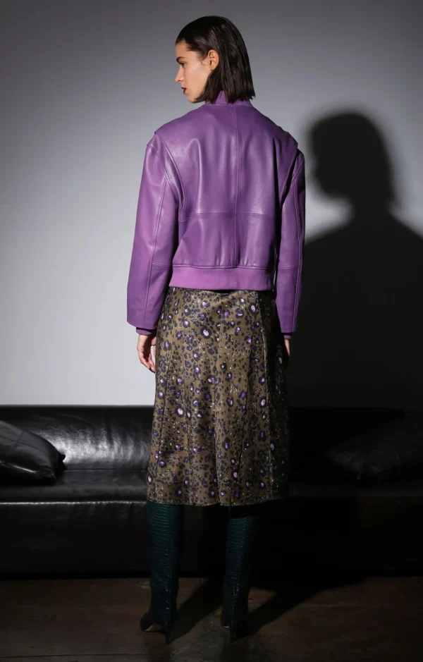 Walter Baker Jessah Jacket, Amethyst-Leather>Women Leather