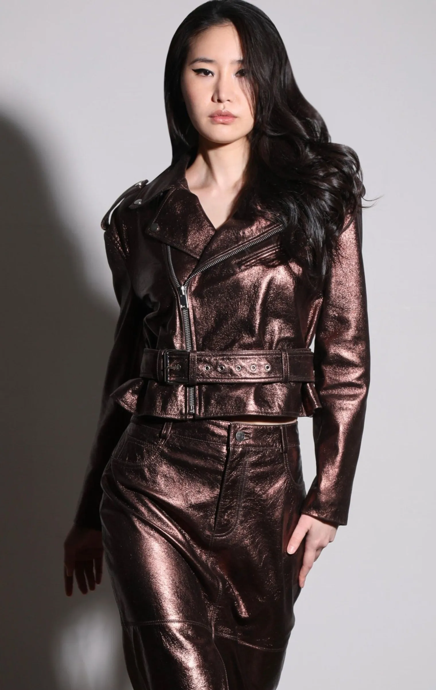 jordy_jacket_bronze_leath_0.webp Walter Baker Jordy Jacket, Bronze Leather>Women Leather
