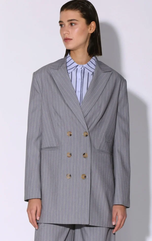 Walter Baker Kamari Blazer, Heather Pin Stripe>Women Jackets