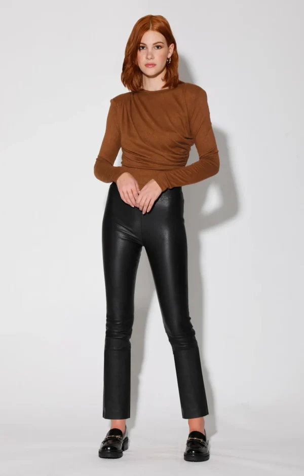 Walter Baker Karina Pant, Black-Stretch Leather>Women Bottoms