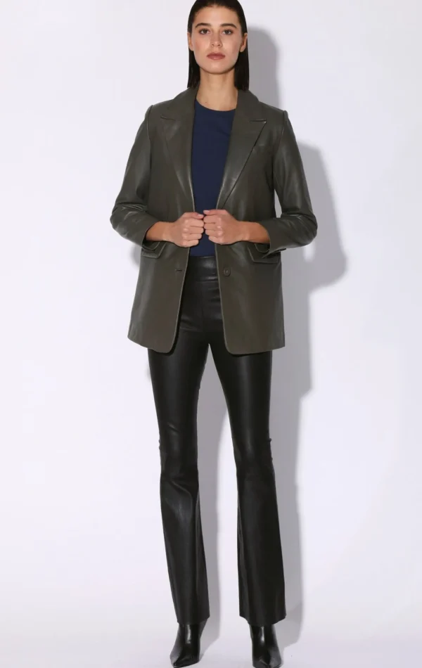 Walter Baker Kiki Blazer, Moss-Leather>Women Jackets