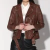 Walter Baker Kingsley Jacket, Walnut-Leather>Women Jackets