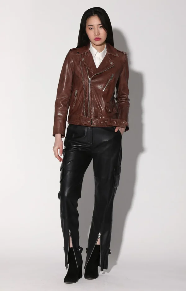 Walter Baker Kingsley Jacket, Walnut-Leather>Women Jackets