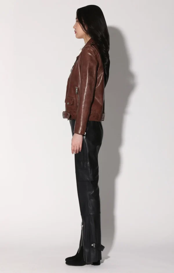 Walter Baker Kingsley Jacket, Walnut-Leather>Women Jackets