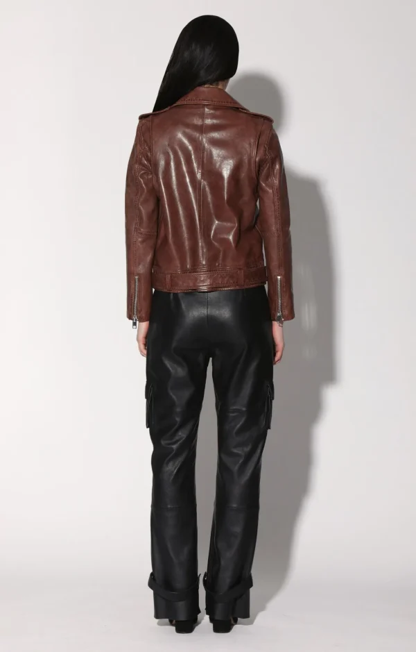 Walter Baker Kingsley Jacket, Walnut-Leather>Women Jackets